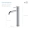 Kibi Circular Single Handle Bathroom Vessel Sink Faucet with Pop Up Drain C-KBF1009CH-KPW101CH - alternate 3